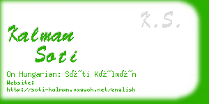 kalman soti business card